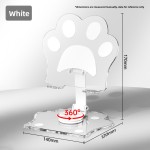 360 Degree Rotation Foldable Cat Paw Phone Stand Cartoon Design Desktop Holder Students Office iPad Tablet Movie Binge Watching