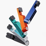 Tangle-free Portable Metal Mobile Phone Tablet Holder Folding Silicone Mini Stand Accessories