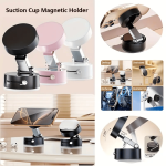 Led Suction Cup Magnetic Phone Holder Lazy Multi-functional Foldable Storage Vacuum