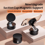Led Suction Cup Magnetic Phone Holder Lazy Multi-functional Foldable Storage Vacuum