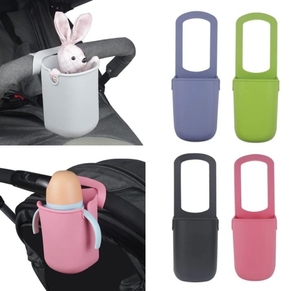 Easy To Clean Silicone Cup Holder Baby Stroller Wheelchair Pram Carriage Bicycle Bottle Accessories Storage Bag