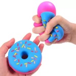 Portable TPR Flour Filled Egg Donut Squishy Stress Cube Soft Squeeze Anti-Anxiety Fidget Toy Portable Relief Gift Adult ADHD Office