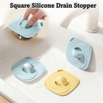 Versatile Silicone Drain Stopper Anti Clogging Square Shape Cover Easy Clean Reusable Sink Hole Plug Bathroom