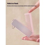 Easy To Install Folding Mirror Comb Portable Travel Pocket Compact Makeup Fine Teeth Purse Outdoor