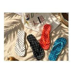 Professional Women Black White Polka Dot Flip Flops Lightweight Non Slip Summer Beach Vacation Slide Sandals Korean Style Outdoor Thong Sli