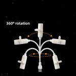 Braided Multi-pattern LED Starry Sky Light Bedroom Creative Night 360 Rotating USB Moon Projection Atmosphere Lamp