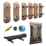 Quiet 1Set Finger SkateBoard Wooden Fingerboard Toy Professional Stents Fingers Skate Set Novelty Children Christmas Gift