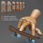 Quiet 1Set Finger SkateBoard Wooden Fingerboard Toy Professional Stents Fingers Skate Set Novelty Children Christmas Gift