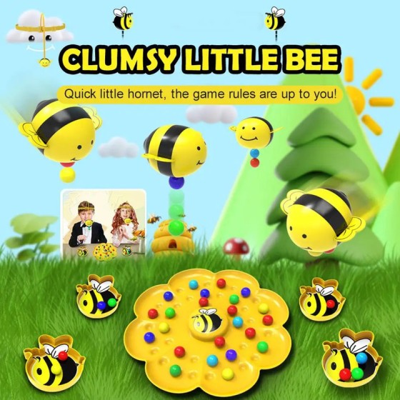 Easy To Use Bee Fishing Battle Table Games Little Honeybee Group Play Board Game Interactive Educational Toys Kids Family Party