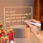 No Tools Required Transparent LED Night Lights Acrylic 3-Color Message Board Erasable USB Powered Desktop Memo Home Use