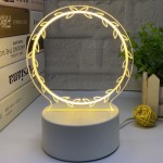 No Tools Required Transparent LED Night Lights Acrylic 3-Color Message Board Erasable USB Powered Desktop Memo Home Use