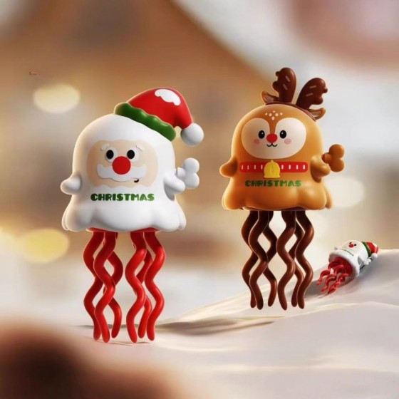 Quiet Christmas Dancing Ghost Clockwork Toy Creative Cartoon Animal Shapes Twist Stress Relief Toys Kawaii Gift
