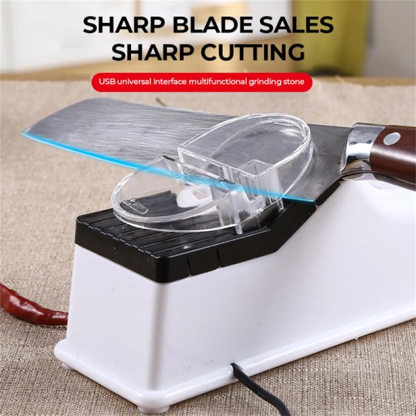 Bpa-free Electric Knife Sharpener Professional Fast Sharpening Protective Cover Restaurant Home Kitchen Gadget