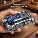 Compact Multifunctional Foldable Universal Screwdriver Set Folding Wrench Portable Home Use
