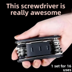 Compact Multifunctional Foldable Universal Screwdriver Set Folding Wrench Portable Home Use