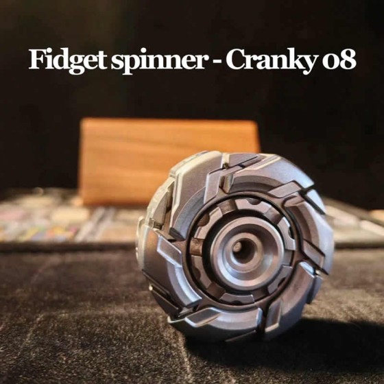 Safe EDC Stainless Steel Cranky 08 Fidget Spinner Stress Relief Anti-Anxiety Toy Adult Kids Sharpen Focus Intelligence