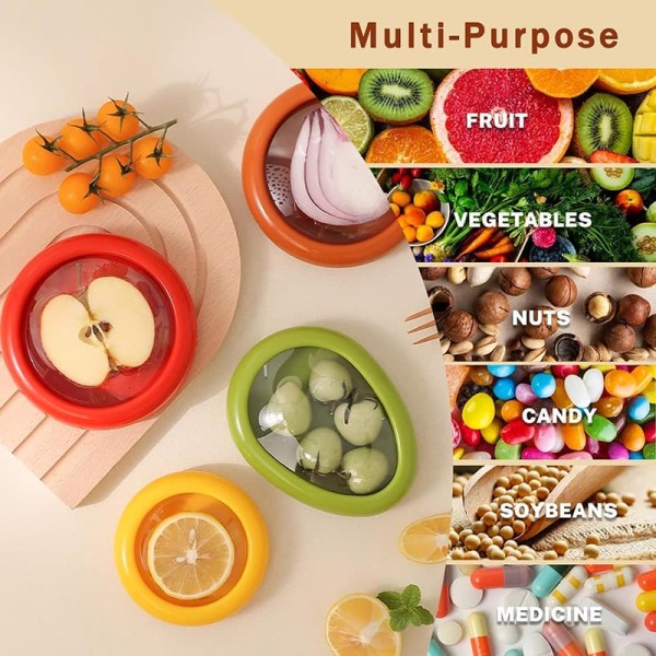 Premium Quality Silicone Fruit Vegetable Fresh-Keeping Box Reusable Food Saver Storage Container Preservation Seal Cover