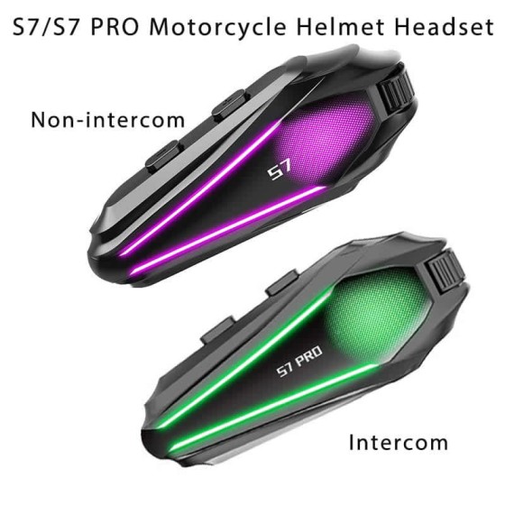 Fast Charging S7 Pro Motorcycle Helmet Bluetooth Headset Long Battery Life High-Quality Sound Waterproof Noise Cancellation Riding