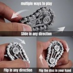 Smooth Metal Sprockets Flywheel Gear Fingertip Gyro Fidgeting Spinner Antistress Anxiety Bike Chains Fidget Toys Adult