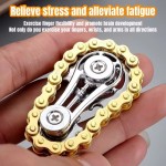 Smooth Metal Sprockets Flywheel Gear Fingertip Gyro Fidgeting Spinner Antistress Anxiety Bike Chains Fidget Toys Adult