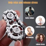 Smooth Metal Sprockets Flywheel Gear Fingertip Gyro Fidgeting Spinner Antistress Anxiety Bike Chains Fidget Toys Adult