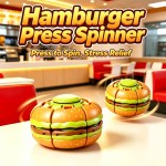 Pocket-sized Arrival Hamburger Hand Rotating Gyroscope Puzzle Ball Stress Sensory Educational Smooth Relief Toy