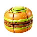 Pocket-sized Arrival Hamburger Hand Rotating Gyroscope Puzzle Ball Stress Sensory Educational Smooth Relief Toy