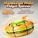Pocket-sized Arrival Hamburger Hand Rotating Gyroscope Puzzle Ball Stress Sensory Educational Smooth Relief Toy
