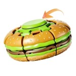Pocket-sized Arrival Hamburger Hand Rotating Gyroscope Puzzle Ball Stress Sensory Educational Smooth Relief Toy
