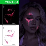 Premium Glow Dark Halloween Disposable Tattoo Luminous Tricolor Temporary Tattoos Photo Props DIY Face