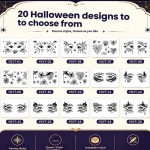 Vibrant Halloween Eyebrow Stickers Spider Web Tattoo Body Makeup Waterproof Temporary Fake