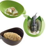 Rust-resistant kkjoy Green Silicone Bread Maker Bowl Loaf Pan Microwave Vegetable Steamer Baking Heat Resistant Reusable Kitchen Accessory