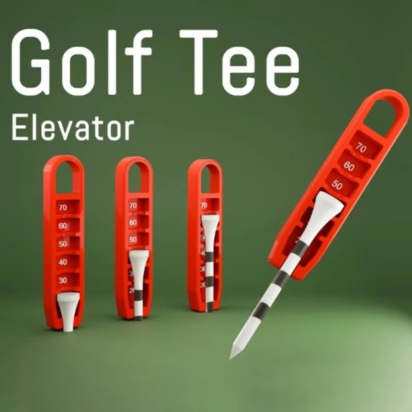 Secure 3D Printed Golf Tee Elevator Precise Placement Portable Lifter Lightweight Tools Gift