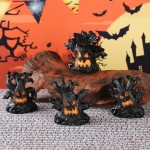 Durable Halloween Decoration Ghost Face Tree Stump Lantern LED Glowing Pumpkin Decor Festival Party Atmosphere Horror