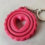 Compact 3D Printed Spinning Gyro Keychain Colorful Toy Stress Relief Anxiety Rotating Key Ring Backpack Car Decor Gift Reli
