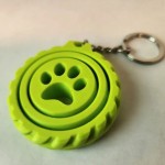 Compact 3D Printed Spinning Gyro Keychain Colorful Toy Stress Relief Anxiety Rotating Key Ring Backpack Car Decor Gift Reli