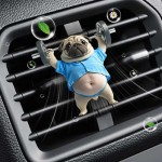 Multi-functional Cute weightlifting puppy flat acrylic interior air outlet decoration aromatherapy holder car accessories