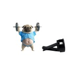 Multi-functional Cute weightlifting puppy flat acrylic interior air outlet decoration aromatherapy holder car accessories