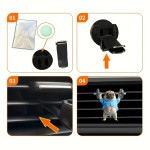 Multi-functional Cute weightlifting puppy flat acrylic interior air outlet decoration aromatherapy holder car accessories