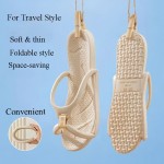 Heavy Duty Foldable Travel Slippers Unisex EVA Flip Flops Hotel Non Slip Women Men Bathroom Indoor Slides Portable Lightweight Comfortable