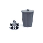 Durable Articulated 3D Printed Mischievous Raccoon Toy Trash Holder Desktop Home Decor Ornament Kids Animal Collectors