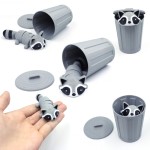 Durable Articulated 3D Printed Mischievous Raccoon Toy Trash Holder Desktop Home Decor Ornament Kids Animal Collectors