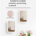 Glossy LED Touch Screen Makeup Mirror Folding Lighted Colors Light Modes USB Rechargeable Cosmetic Tools
