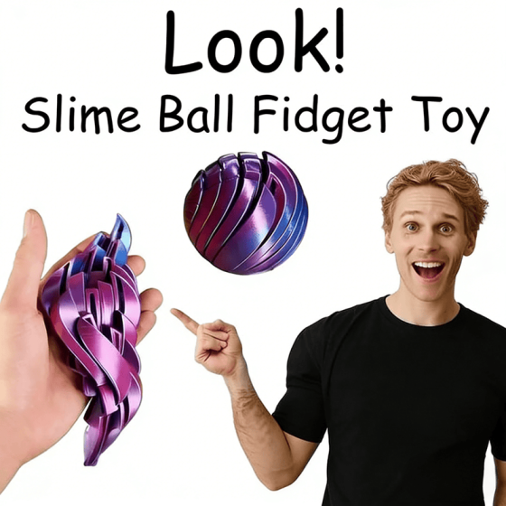 Fun 3D Slime Ball Fidget Toy Spiral Stress Relief Sensory Kids Adults Christmas Birthday Party Gifts Anxiety Toys