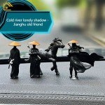 Long Lasting Resin Mini Figurines Decorative 50mm Ancient Sino-Japanese Samurai Warriors Office Cubicle Home Desktop Car Interior Model Gifts