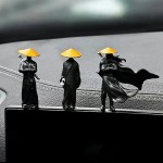 Long Lasting Resin Mini Figurines Decorative 50mm Ancient Sino-Japanese Samurai Warriors Office Cubicle Home Desktop Car Interior Model Gifts