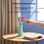 Foldable Portable Bladeless Desk Fan USB Rechargeable Handheld Cooling Mini Personal Fans Home Office Travel Outdoor