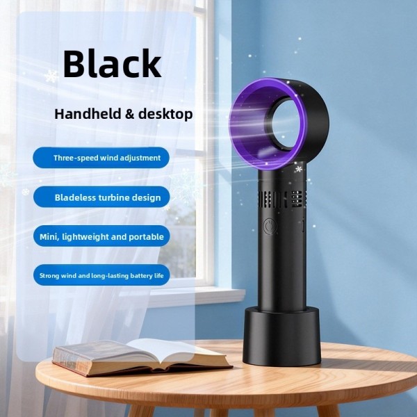 Foldable Portable Bladeless Desk Fan USB Rechargeable Handheld Cooling Mini Personal Fans Home Office Travel Outdoor