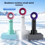 Foldable Portable Bladeless Desk Fan USB Rechargeable Handheld Cooling Mini Personal Fans Home Office Travel Outdoor