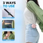 Waterproof USB Rechargeable Portable Silent Mini Bladeless Fan Clip Shirt Cyclone Waist Hanging Neck